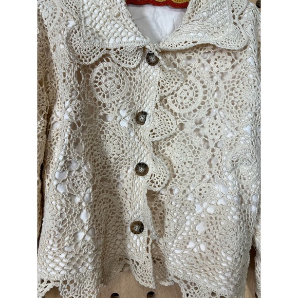 Vintage crocheted lace jacket - Picture 4 of 8